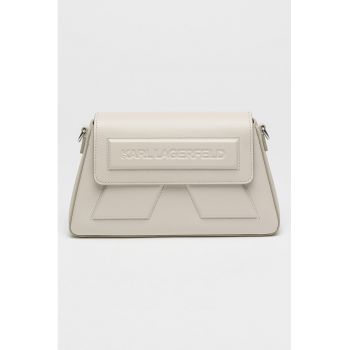 Geanta crossbody din piele cu bareta logo