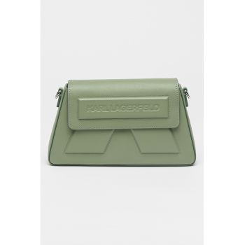 Geanta crossbody din piele cu bareta logo