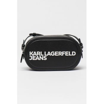 Geanta crossbody din piele ecologica cu imprimeu logo