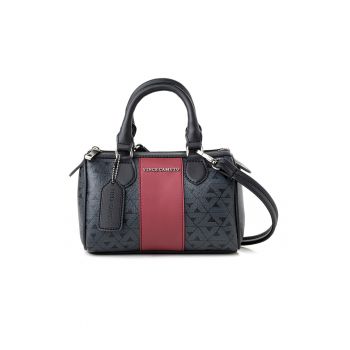 Geanta duffle din piele ecologica cu model
