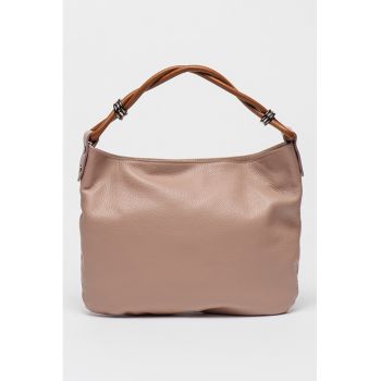 Geanta hobo de piele cu aspect texturat
