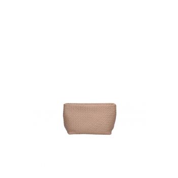 Geanta shopper de piele cu aspect tesut