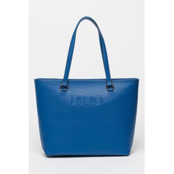Geanta shopper de piele ecologica cu logo Halona