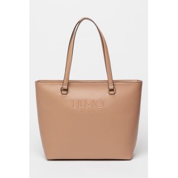 Geanta shopper de piele ecologica cu logo Halona