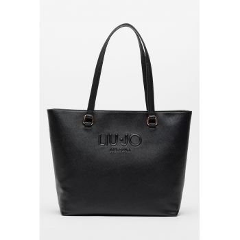 Geanta shopper de piele ecologica cu logo Halona