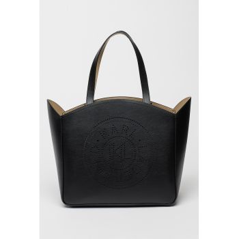 Geanta shopper din piele cu logo