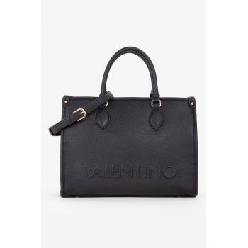 Geanta shopper din piele ecologica cu logo in relief