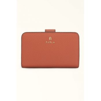 Portofel compact din piele Camelia