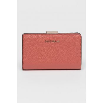 Portofel de piele cu design colorblock
