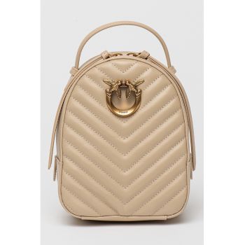 Rucsac de piele cu logo Love Click