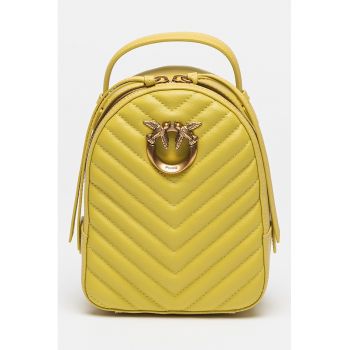 Rucsac de piele cu logo Love Click