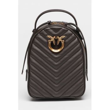 Rucsac de piele cu logo Love Click
