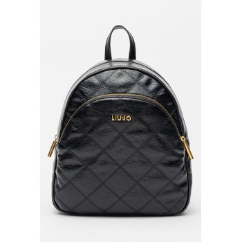 Rucsac de piele ecologica cu buzunar frontal cu fermoar