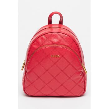Rucsac de piele ecologica cu buzunar frontal cu fermoar