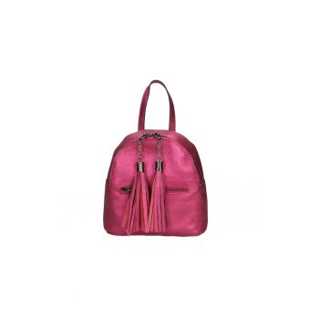 Rucsac din piele cu aspect metalizat