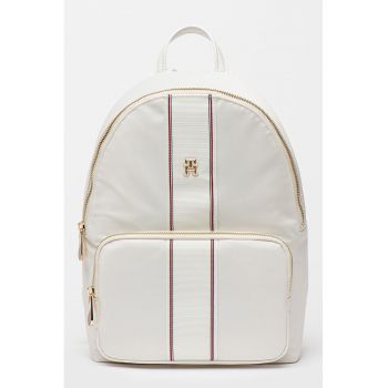 Rucsac din piele ecologica cu model monograma discret