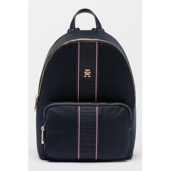 Rucsac din piele ecologica cu model monograma discret