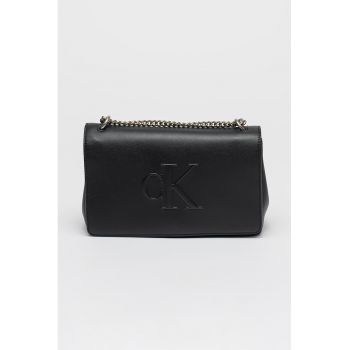 Geanta crossbody cu logo in relief