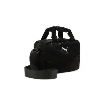 Geanta crossbody cu logo metalic