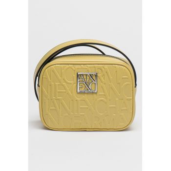 Geanta crossbody cu model logo in relief
