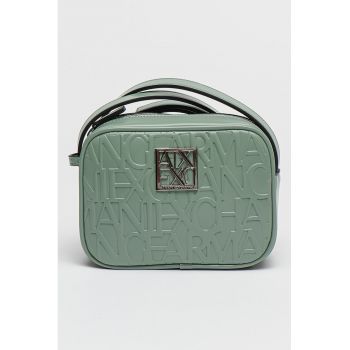 Geanta crossbody cu model logo in relief