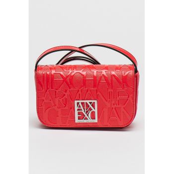Geanta crossbody cu model logo lucios