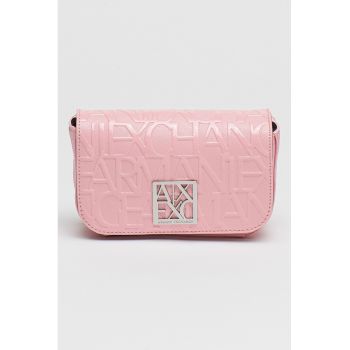 Geanta crossbody cu model logo lucios