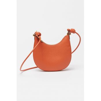 Geanta crossbody de piele cu aspect texturat Sfera