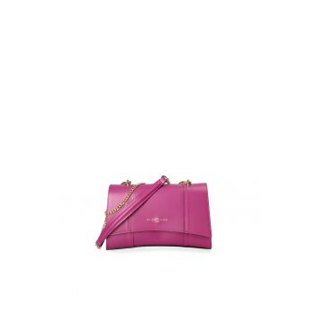 Geanta crossbody de piele cu bareta lant