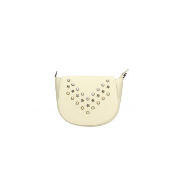 Geanta crossbody de piele cu perle sintetice
