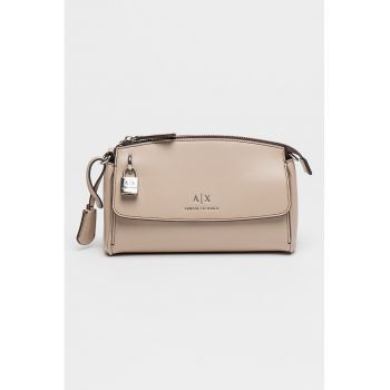 Geanta crossbody de piele ecologica cu accesoriu logo