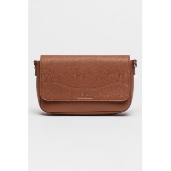 Geanta crossbody de piele ecologica cu logo discret