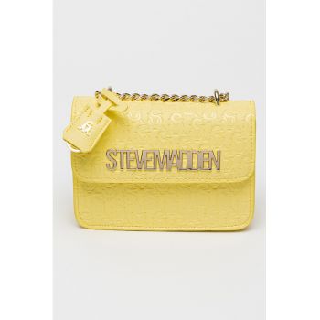 Geanta crossbody de piele ecologica cu logo metalic Coal-E - Bej