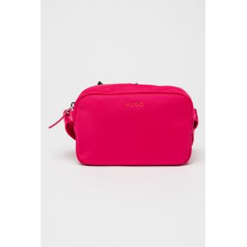 Geanta crossbody din material textil cu bareta logo Bel