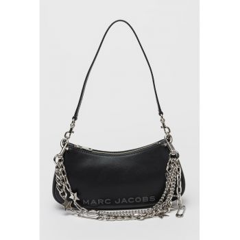Geanta crossbody din piele cu bareta detasabila din lant