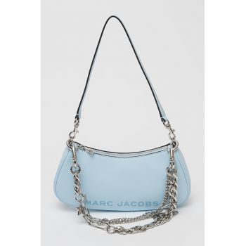 Geanta crossbody din piele cu bareta detasabila din lant