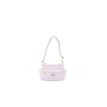 Geanta crossbody din piele ecologica cu detaliu logo