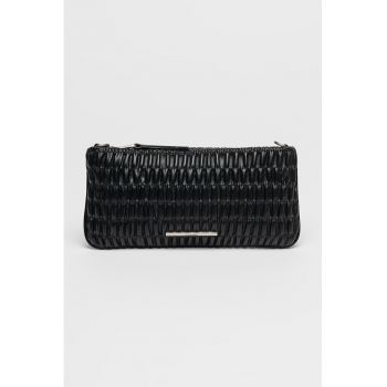 Geanta crossbody din piele ecologica cu model drapat