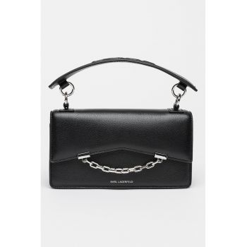 Geanta crossbody din piele Seven - Negru