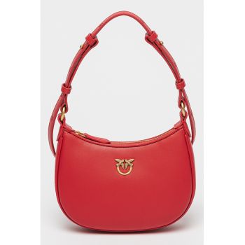 Geanta crossbody semiluna de piele