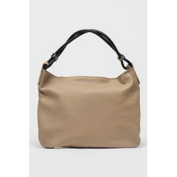 Geanta hobo de piele cu aspect texturat