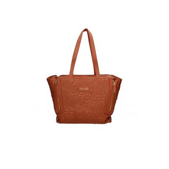 Geanta shopper cu cusaturi decorative