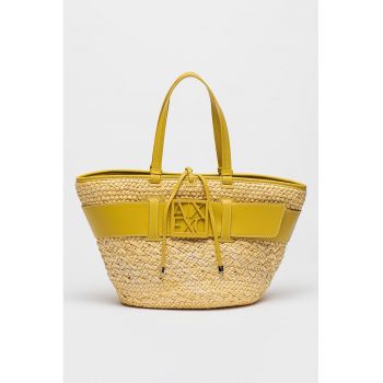 Geanta shopper cu model tesut