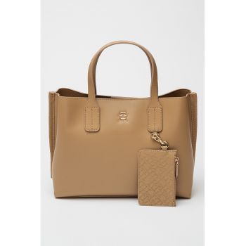 Geanta shopper de piele ecologica cu aplicatii