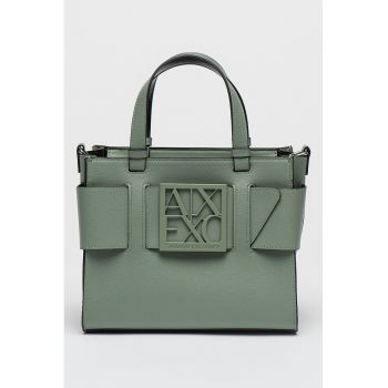 Geanta tote cu aplicatie logo Medium
