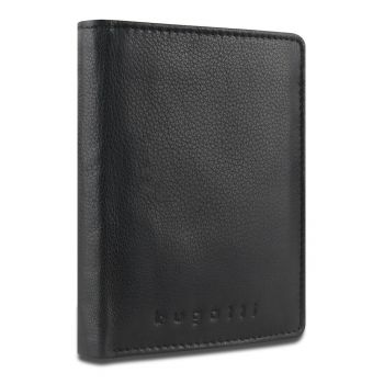 Portofel vertical barbati -  seria Punto - 49131201 - piele naturala - negru