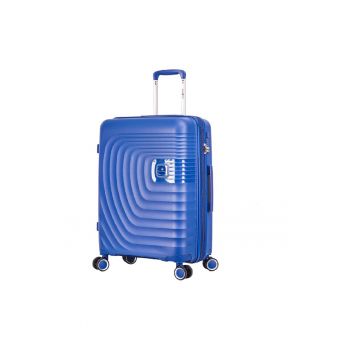Troler mediu extensibil  SW44403 - polipropilena - cifru TSA - 4 roti duble - 67 cm - albastru