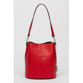Geanta bucket din piele cu accesoriu detasabil