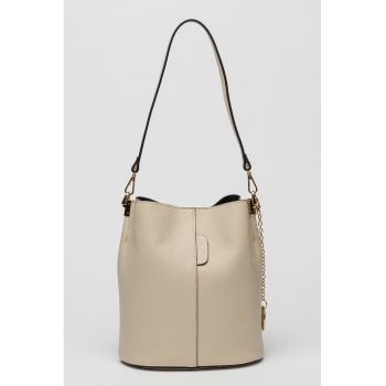 Geanta bucket din piele cu accesoriu detasabil