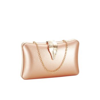 Geanta clutch argintiu simplu BME-600 05 10511